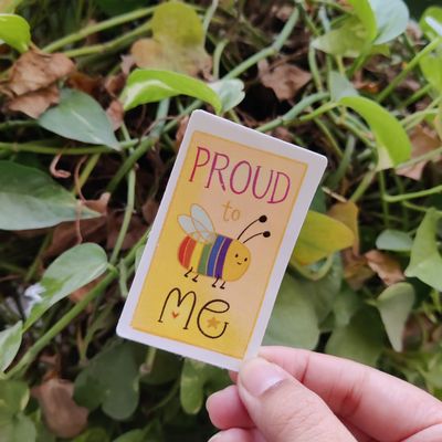 Proud to bee me sticker